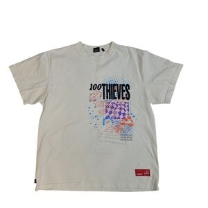 100 Thieves Mens Graphic International Speedway 2021‎ Tee Shirt Size XL